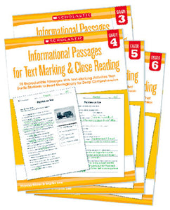 Informational Passages for Text Marking & Close Reading Gr. 4