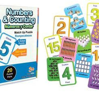 Numbers and Counting Bilingual Match-Up Puzzle
