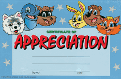 Appreciation Certificates 30/Pk