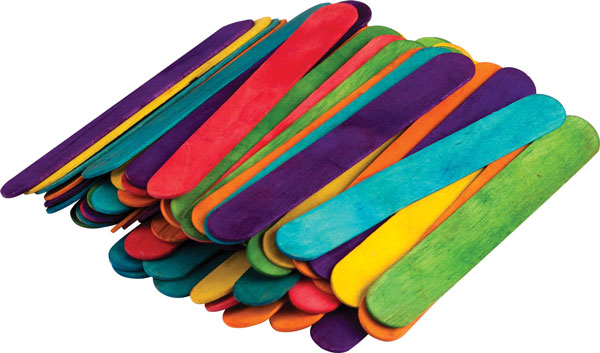Multicolor Jumbo Craft Sticks (200)