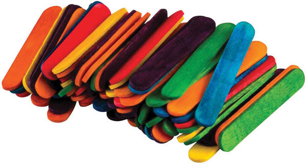 Multicolor Mini Craft Sticks (100)