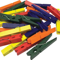 Multicolor Medium Clothespins (50)