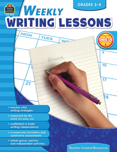 Weekly Writing Lesson Grades 3-4