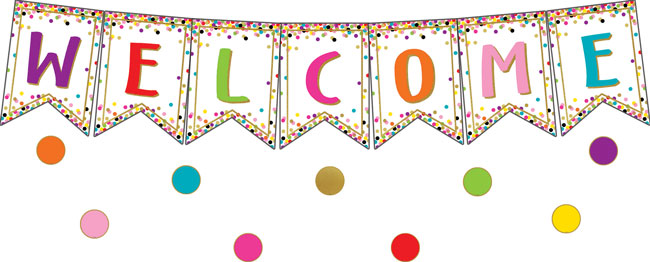 Confetti Pennant Welcome Bulletin Board