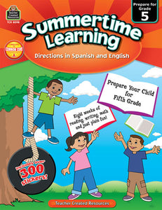 Summertime Learning Grade 5 (English and Spanish Edition)