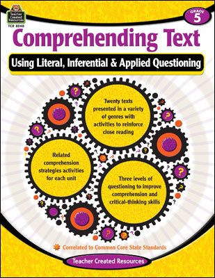 Comprehending Text Grade 5 Book