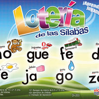 Spanish Syllables Lotto Game