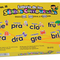 Lotería de las sílabas compuestas 2 (Compound Syllables Lotto 2)