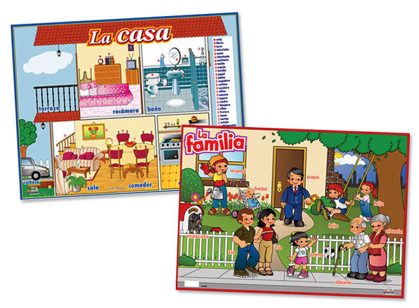 Family & House Spanish Chart Set