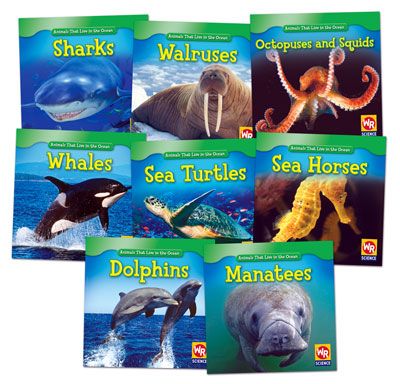 Animals That Live in the Oceans Bilingual Book Set